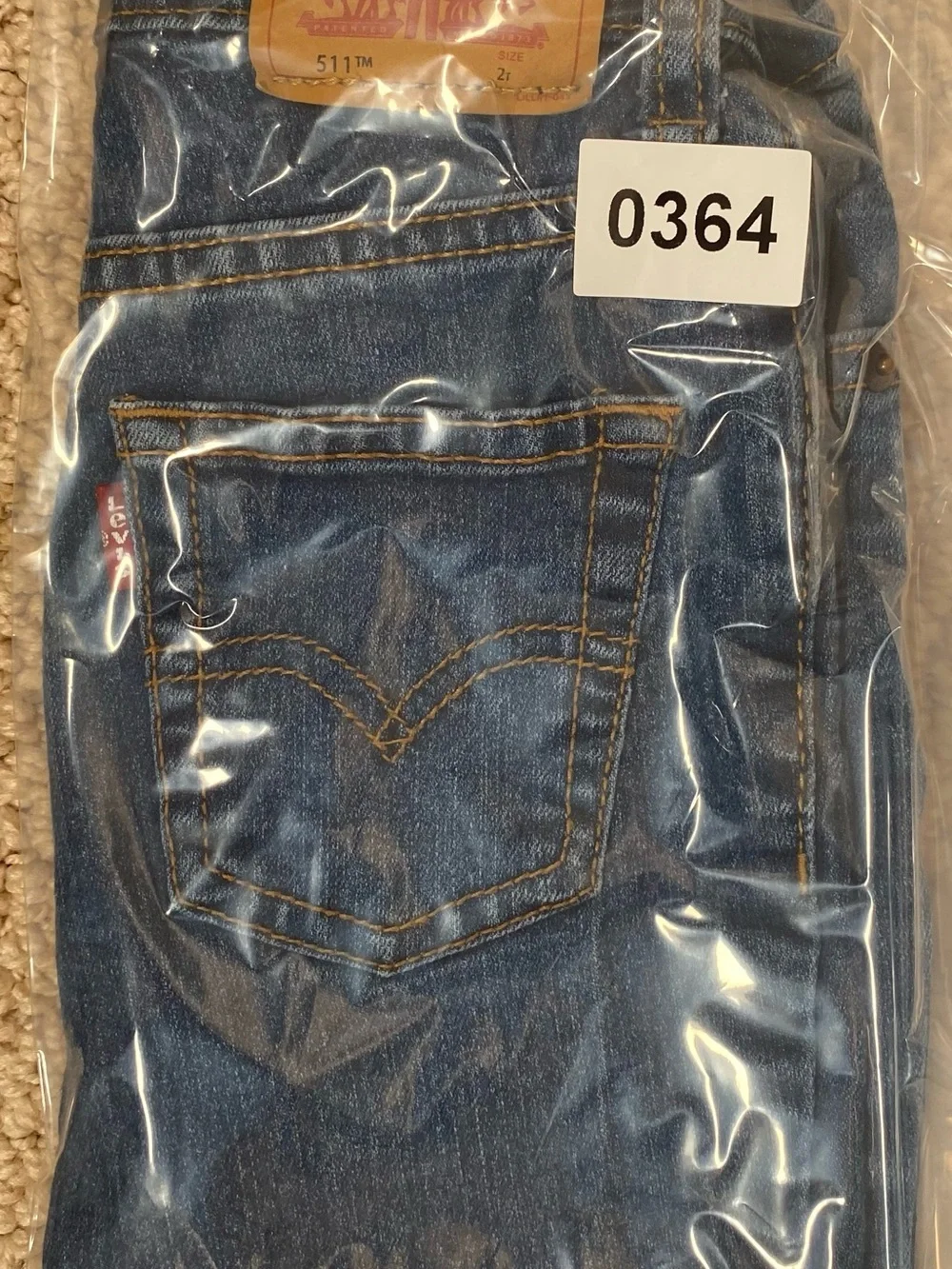 Levi's 511 Slim Toddler Boys Size 2T Regular Jeans Adjustable Waistband